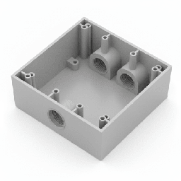 [RC-0485] Caja Condulet Cuadrada de 3/4" (19.05 mm)/ 3 Bocas (2 Arriba-1 Abajo) / A Prueba de Intemperie. | RC-0485