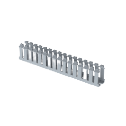 [F.75X1.5LG6] Canaleta Ranurada de PVC sinTapa, Tipo F, 23.6 mm de Ancho, 39.9 mm de Alto y 1.8 m de Largo, Color Gris | F.75X1.5LG6