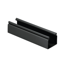 [HS2X2BL6NM] Canaleta FiberRunner™ 2X2 sin Tapa, de PVC Rígido, Sin Orificios de Montaje, Color Negro, 1.8 m de Largo | HS2X2BL6NM