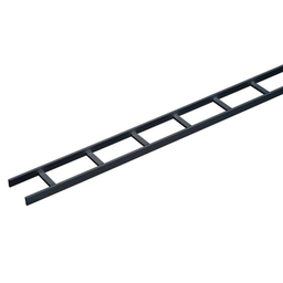 [LSS12BLK] Charola Tipo Escalerilla de Secciones Rectas, 12 in (305 mm) de Ancho, Travesaños a Intervalos de 9 in (229 mm), Tramo de 10 ft (3.05 m), de Acero, Color Negro | LSS12BLK
