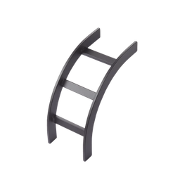 [LIB12BLK] Accesorio de Escalerilla Curva Vertical (Bajada) Interior, 12 in de Ancho, de Acero, Color Negro | LIB12BLK