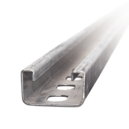 [UNP-4X2-U30-EZ] Unicanal perforado 4x2, 3000 mm, con acabado Electro Zinc | UNP-4X2-U30-EZ