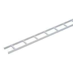 [LSS12W] Charola Tipo Escalerilla de Secciones Rectas, 12 in (305 mm) de Ancho, Travesaños a Intervalos de 9 in (229 mm), Tramo de 10 ft (3.05 m), de Acero, Color Blanco | LSS12W