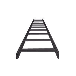 [CHET1X12EPK] Escalera Tubular de 1.5" de Peralte y 12" de Ancho y 3.05 Metros de Largo, Pintura Epóxica Color Negro, Ideal Para Utilizarse en Centros de Datos o Cuartos de Telecomunicacionesl, incluye Coples y Tornillería | CHET1X12EPK