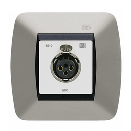 [6510.10] CONEXIÓN CAJA 60 MM. XLR HEMBRA DE PARED. BLANCO. | 6510.10