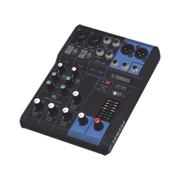 [MG06] Mezcladora de Audio | 6 Canales | 2 entradas de micro/6 de línea (2 mono + 2 estéreo) | Alimentación Phantom | MG06