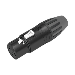 [SCMF3-B] Conector XLR hembra | Carcasa Enchapada en Negro | Contactos Enchapados en Plata | | SCMF3-B