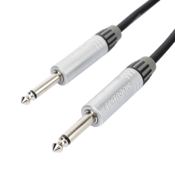 [CMC-PS-PS-L-3M] Cable de Audio | Plug 1/4 in a Plug 1/4 in Stereo | Carcasa Cromada | Conectores Seetronic | Longitud 3m | CMC-PS-PS-L-3M
