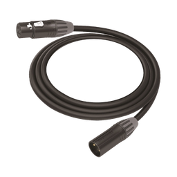 [CMC-MF3-MM3-L-10M] Cable XLR | 3 polos | Conector Hembra-Macho | Serie M | Carcasa Negra | Contactos Dorados | Ideal para Microfonía | Longitud 10m | CMC-MF3-MM3-L-10M
