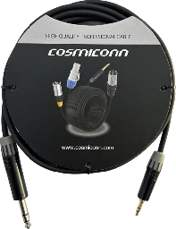 [CMC220ASTPPS3BG1] Cable 6.35mm a 3.5mm, conectores color negro MP3X-B - MTP3C-BG, length 3m | CMC220ASTPPS3BG1