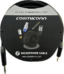 [CMC220AS-TP-PS-5-BG1] Cable 6.35mm a 3.5mm, conectores color negro MP3X-B - MTP3C-BG, length 5m | CMC220AS-TP-PS-5-BG1