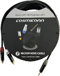 [CMC220AS-TP-2RM-5-YBG1] Cable 3.5mm a 2 RCA, conectores negros, con diferenciador de blanco y rojo en RCA MT380-RD - MT380-WH - MTP3C-BG, length 5m | CMC220AS-TP-2RM-5-YBG1