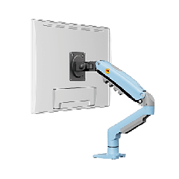 [F80NBB] Brazo Ajustable para Monitor Ergonómico / Compatible con Monitores de 17" - 30" / Capacidad de Peso hasta 9 kg / Rotación 360° / Inclinación +85° a  -30° / Giro 180° / Ajuste de Resorte de Gas / Color Azul | F80NBB