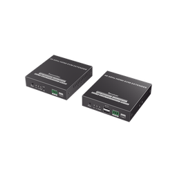 [TT582KVM] Kit Extensor KVM (HDMI y USB) hasta 120 metros | Transmite el Video y Controla tu DVR vía USB a distancia | Soporta resolución 4K @60Hz | Cat 6, 6a y 7 | Salida Loop en el Tx para visualización local | TT582KVM