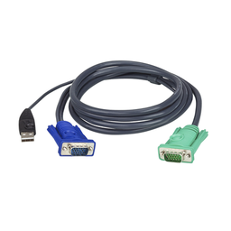 [2L5202U] Cable KVM | USB con SPHD | 3 en 1 | De 1.8 m | 2L5202U