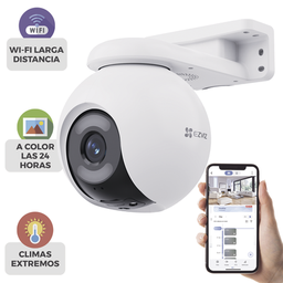[CS-H8X] Cámara / PT / Wi-Fi / Preset / Patrol / ColorFULL Vision Nocturna / Resolución 4MP / Vista Panorámica 360° / Detección de Forma Humana/Vehículo AI | CS-H8X
