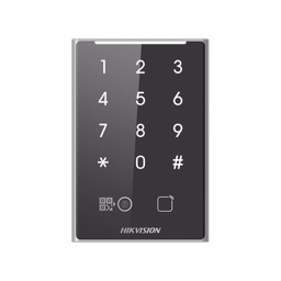 [DS-K1109EKB-QR] Lector de Tarjetas PROX EM y de Códigos QR / Teclado para Contraseña / Compatible con Controladores DSK2600 Series Hikvision / Comunicación RS485 y WIEGAND / IP65 | DS-K1109EKB-QR