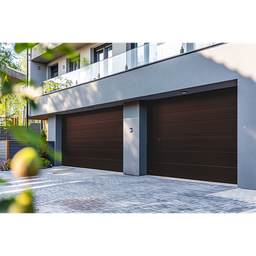 [GARAGE-89B] Puerta de Garage D / Alta calidad / 8x9 pies / 1 3/4" Aislante Termico / Estilo Americana / Imitacion Madera / BLACK WALNUT . | GARAGE-89B