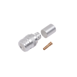 [RFN-1028-SI] Conector N Hembra de Anillo Plegable para Cables 9913, 8214, LMR-400, RG8/U-SYS, RFLASH-1113, Plata/ Oro/ Teflón. | RFN-1028-SI