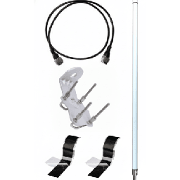 [ACC-IOT-KAN09-01] Antena LoRa Exterior Omnidireccional / 5dBi / Frecuencia 860-930 MHz / IP67 / Resistencia al Viento 200 km/h / Kit de Montaje en Poste / Cable Coaxial 1 metro | ACC-IOT-KAN09-01