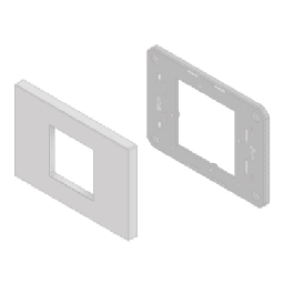 [NX0068LT] Embellecedor para Caja Americana / ABS Antimicrobiano / Blanco con Efecto de Contraste / Colocación Fácil y Rápida | NX0068LT