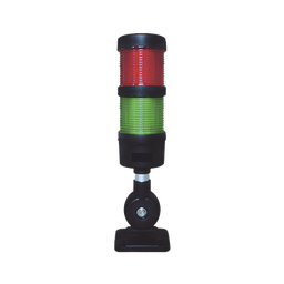 [EI-2-RG-110240] Torre LED Indicadora de estado de 2 niveles color Rojo y Verde, con Buzzer integrado a 85 dB,  a 110-240 VCA con Montaje incluido de 60 mm de diámetro | EI-2-RG-110240