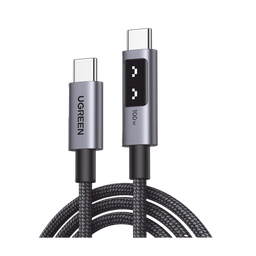 [35501] Cable USB-C a USB-C | 1 Metro | Carga Rápida de hasta 100W | Transferencia de datos 480 Mbps | PD3.0 | QC4.0/3.0/2.0 | FPC | AFC | Protección Integrada| Caja de Aluminio | Nylon Trenzado | Amplia Compatibilidad | Color Negro. | 35501