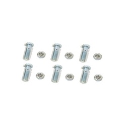 [TORN-TZ35/45G] Paquete de 6 tornillos y tuercas de acero inoxidable 3/8 x 2”. | TORN-TZ35/45G