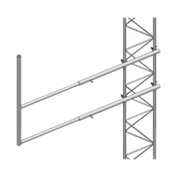 [SBL-45] Brazo tipo "F", para tramos STZ-45, galvanizado  por electrólisis. | SBL-45