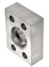 SSMEC CONTRABRIDA SOLDABLE DE 1" COD. 61 PARA 3000 PSI, BARRENOS PARA TORNILLOS UNC,EN ACERO INOXIDABLE (GFX102S) Mod: W61-16-16-SS cara plana.
