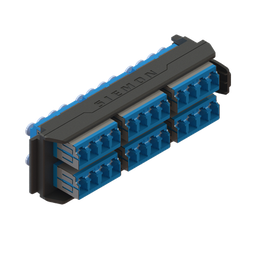 [LVA24-LCU-BC-A] Placa Acopladora LightVerse, 12 Conectores Dúplex LC/UPC, Acepta hasta 24 Fibras Monomodo (No Shuttered) | LVA24-LCU-BC-A