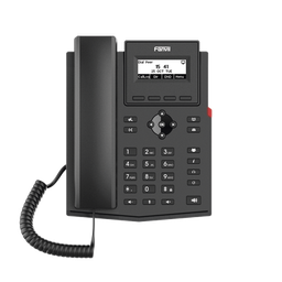 [X301G] Teléfono IP empresarial para 2 lineas SIP con pantalla LCD,  Puertos Gigabit, Códec Opus, conferencia de 6 vías, PoE. | X301G