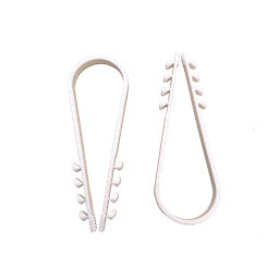 [LPHOLD25] Bolsa con 100 clips sujetadores de plástico para cables de 19 a 25 mm. Ideales para instalaciones en pared, brindan sujeción firme y segura. | LPHOLD25