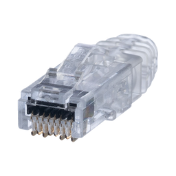 [SP688E-C] Plug RJ45 Cat6 de 3 Piezas, Para Cable UTP de Calibre 23-24 AWG, Chapado en Oro de 50 micras, Paquete de 100 Piezas | SP688E-C