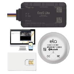 [ECO5LITEKITTEMP] Rastreador Vehicular y Monitoreo de Flota / BLE 5.0 y GNSS / LTE CAT1 y LTE-M con Respaldo 2G / GNSS U-blox / MiKado IP54 / -20 °C a +40 °C / Acelerómetro de 3 Ejes / Suministro 9-32 V / Batería Interna | ECO5LITEKITTEMP