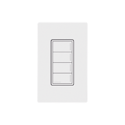 [RRSTHN4BWH] (RadioRa3) Botonera Sunnata Blanco 3 escenas y 2 botones subir/bajar para Radio RA3, programe escenas diferentes en cada botón. | RRSTHN4BWH
