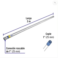 SSMTUB Tubo Conduit 1' galvanizado 3 m pared gr Mod:  45288