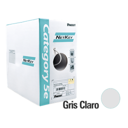 [NUC5C04IG-CE] Bobina de Cable UTP 305 Metros (1000 Pies) de Cobre, NetKey, Gris Claro, Categoría 5e (24 AWG), PVC (CM), de 4 Pares | NUC5C04IG-CE