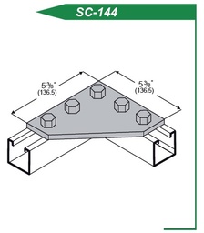 SSMART PLACA DE CONEXIÓN PLANA   DE ACERO GALVANIZADO, MOD. SC144