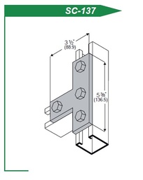 SSMART PLACA DE CONEXIÓN PLANA DE ACERO GALVANIZADO  MOD.SC137