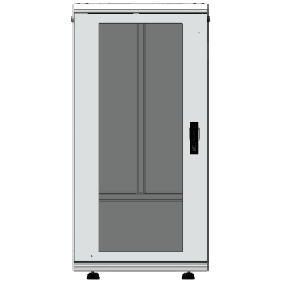 [LES-60-60-24UGW] Gabinete Rack 24 Unidades / 19 Pulgadas / Puerta de Cristal / Piso / Acero Calibres 16-18-20 / 750 Kg Carga / 600x605x1190 mm (23.6x23.8x46.9 in) / Vidrio con Cerradura | LES-60-60-24UGW