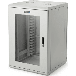 [LES-60-60-18UGW] Gabinete Rackeable / 18 Unidades / 19 Pulgadas / Puerta de Cristal / Capacidad de Carga 750 Kg / Dimensiones 600x605x930 mm (23.6x23.8x36.6 in) | LES-60-60-18UGW