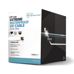 [PRO-CAT-6-EXT-LITEW] Bobina de Cable UTP Cat6 para Exterior en Color Blanco / 305 Metros (1000 Pies) / Certificada UL / Sin Blindaje | PRO-CAT-6-EXT-LITEW