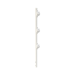 [SYS-POST-7W] Poste de Paso Blanco de 0.75m para Cerca Electrificada. Tubo Galvanizado cal. 18 de 1"Diam. con Tapón y 3 Aisladores Instalados. | SYS-POST-7W