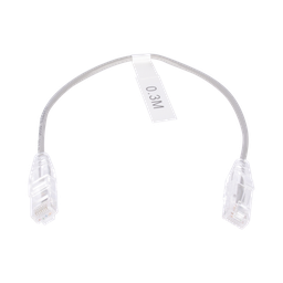 [LP-UT6-030-GY28] Cable de Parcheo Slim UTP Cat6 - 30 cm (11.81 Pulgadas) Gris Diámetro Reducido (28 AWG) | LP-UT6-030-GY28
