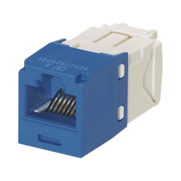 [CJ688TGBU] Conector Jack RJ45 Estilo TG, Mini-Com, Categoría 6, de 8 Posiciones y 8 Cables, Color Azul | CJ688TGBU