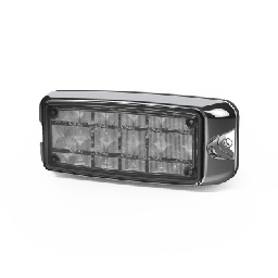 [CD4080RB] Luz de Advertencia de 5X2" 10 LED, Rojo/Azul, Bisel Cromado, Lente Transparente | CD4080RB