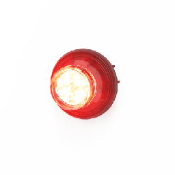 [CD9012RW] Estrobo Oculto de 12 LED, Rojo/Claro, Bisel Negro, Lente Transparente | CD9012RW