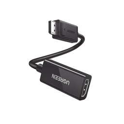 [70694] Convertidor DisplayPort a HDMI 4K@60Hz | 3D | HDR | Blindaje Interno | Botón Liberador | Largo 25 cm (9.84 Pulgadas) | Carcasa de ABS | Plug & Play. | 70694