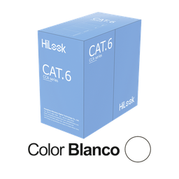 [NC-1LN6UU/CCA] Bobina de Cable UTP 305 Mts / Cat 6 (24 AWG) / Color Blanco / PVC (CM) / Uso en Interior / CCA (Cobre con Aluminio) / Aplicaciones de CCTV y Redes de Datos | NC-1LN6UU/CCA